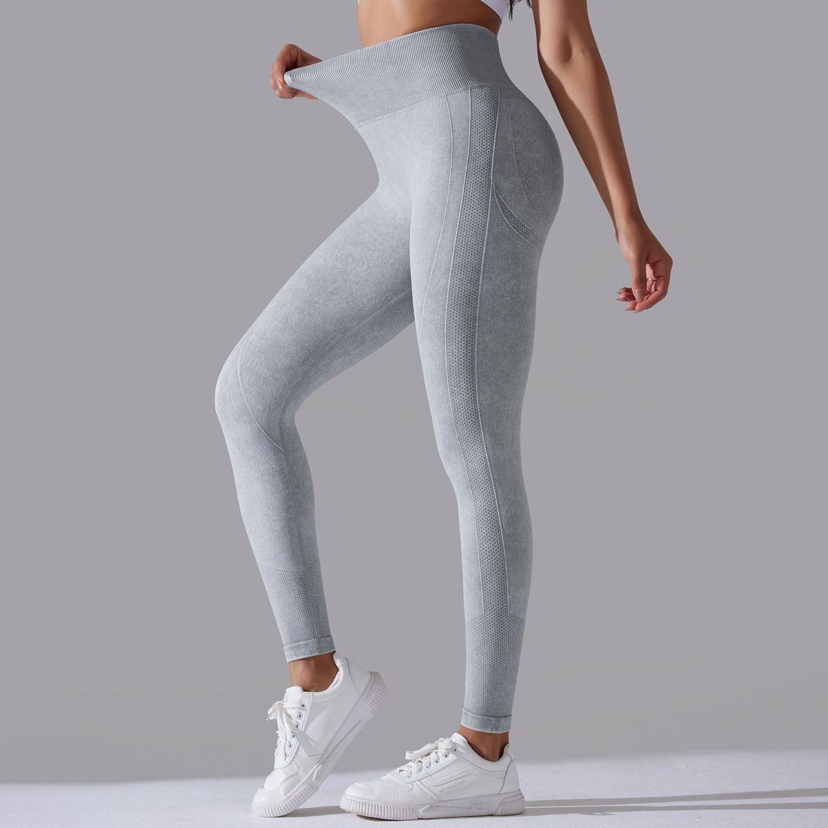 Knitted Seamless Yoga Pants Running Sports Fitness High-9