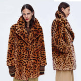 Korean Style Loose Fashion All-match Plush Jacket-Leopard-3