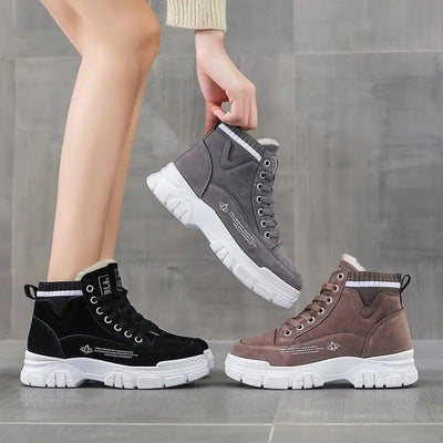 Ladies Casual Shoes Lace-up Fashion Sneakers Platform Snow-1