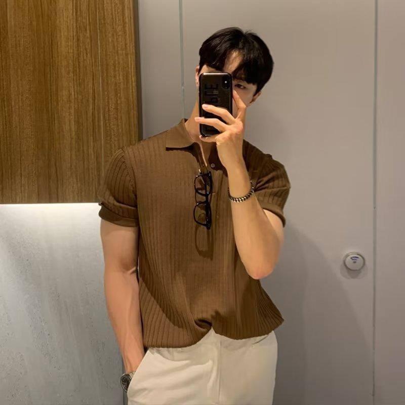 Lapel Polo Shirt Men's Fashion Brand Casual Summer Texture-6