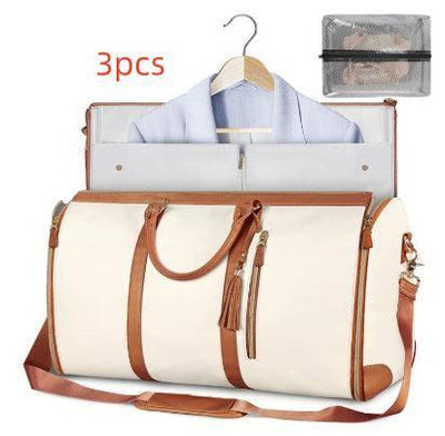 Large Capacity Travel Duffle Bag Women's Handbag Folding Suit Bag Waterproof Clothes Totes-43