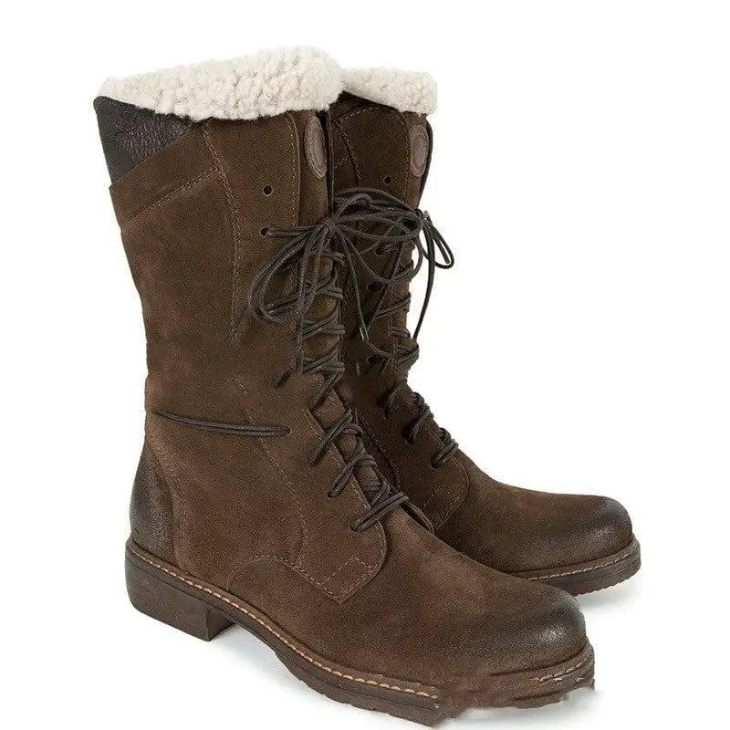 Large Size Snow Boots Autumn And Winter European And-Brown-2