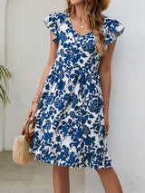 Chic Green and White Dress for Summer-Navy Blue-4