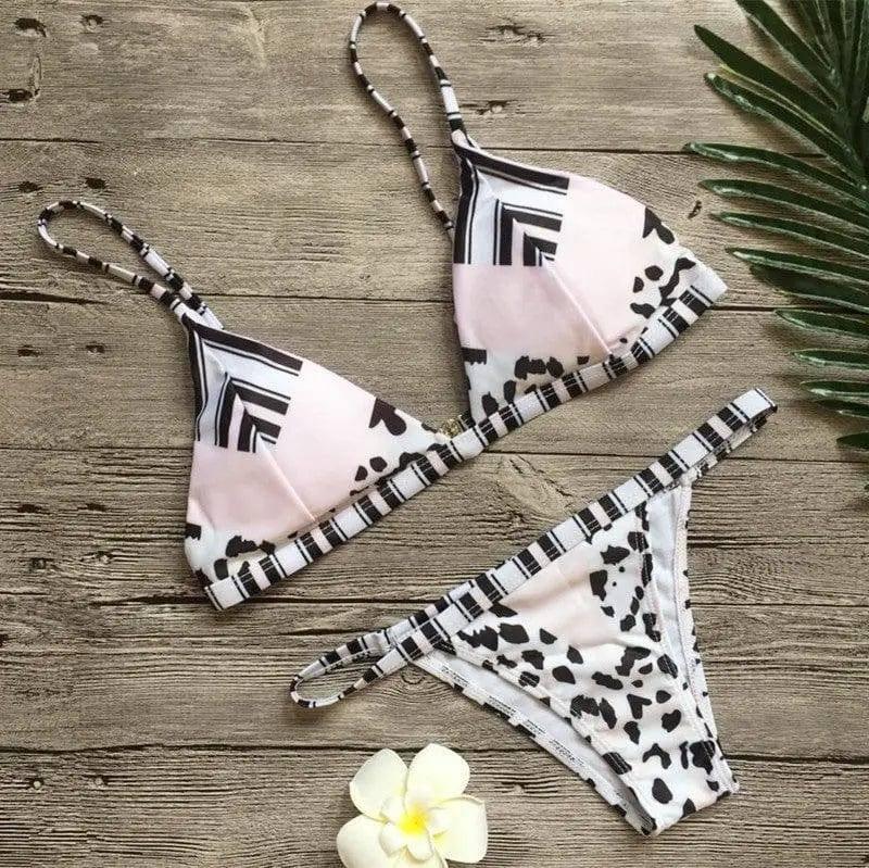 Leopard print sexy Bikini Set bikini brazilian Swimsuit-S-2