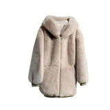 Loose padded faux rabbit fur coat-3