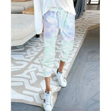 Loose Printed Home Pants Casual Pants-Light blue-2