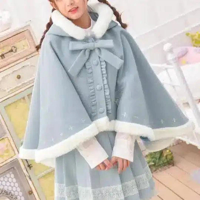BLUE UNICORN HOODIE PONCHO-1