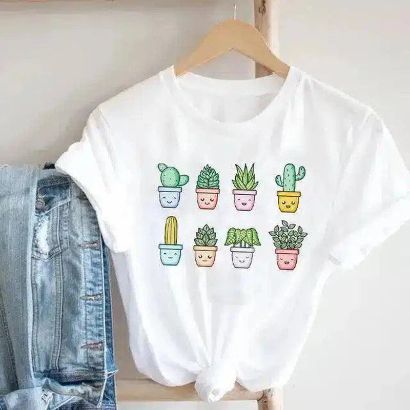 LOVEMI - Lovemi - Cactus Cartoon Sweet Lady Street Fashion Clothing