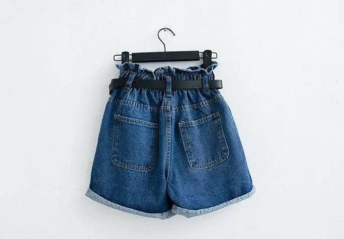 LOVEMI - Lovemi - Calyx elastic waist denim shorts female summer