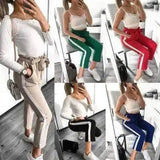 LOVEMI - Lovemi - Color matching casual pocket bow pants