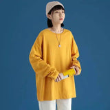 Women's Casual Long Sleeve Tunic Top-Yellow-4