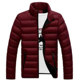 Fall Winter Padded Jacket Stand-Collar Down Jacket Men'S-Pink-4