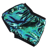 Female sequin shorts-Greenbalck-12