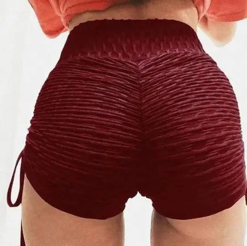 Fitness yoga pants-Wine Red-5