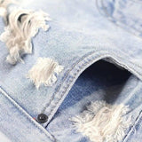 LOVEMI - Lovemi - High Waist Ripped Denim Shorts