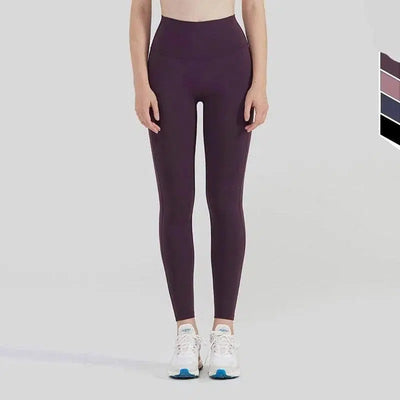 High-waisted workout pants-Purple-4