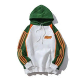 Hip hop long-sleeved hoodie-Green-2