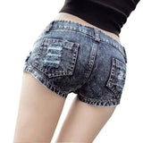 LOVEMI - Lovemi - Hollowed-out denim shorts