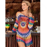 Womens Crochet Beach Cover-Up Dress-1