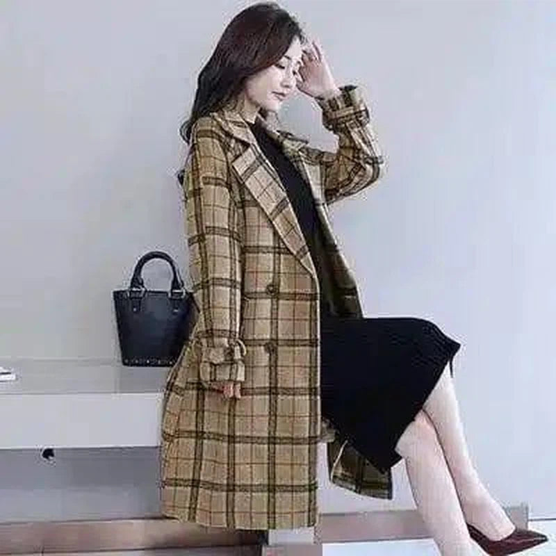 LOVEMI - Lovemi - Mid-length cardigan long-sleeved trench coat