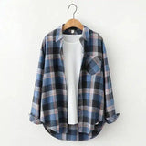 LOVEMI - Lovemi - Plaid Shirt Women'S Long-Sleeved Loose Shirt