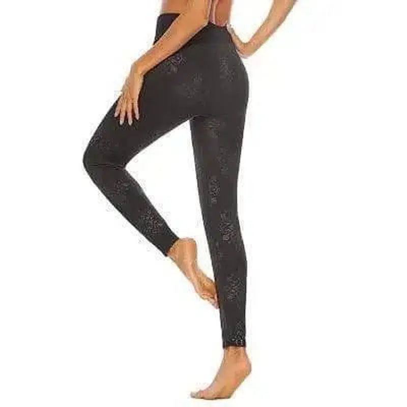 Printed seamless tights fitness pants sports yoga leggings-B-4