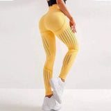 Seamless yoga pants-yellow-7