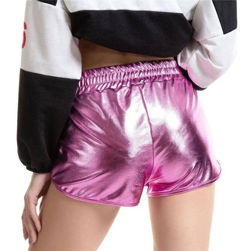 LOVEMI - Lovemi - Shiny metallic casual booties shorts