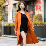 Single-breasted down jacket-Orange-3