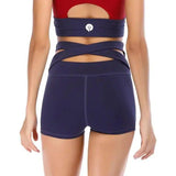 Sport Shorts Women High Waist Seamless Yoga Shorts-Navy-13