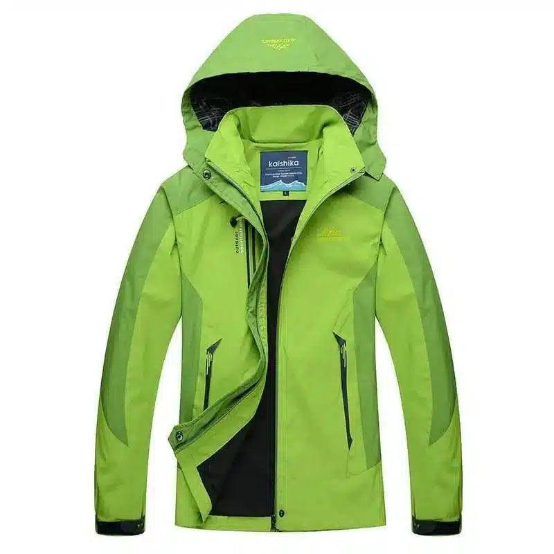 Waterproof Hooded Men's Jacket-Green-3