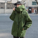 LOVEMI - Lovemi - Stand-up army cloth WWII hooded jacket