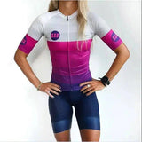 Women's Zippered Cycling Jersey & Shorts Set-3style-3