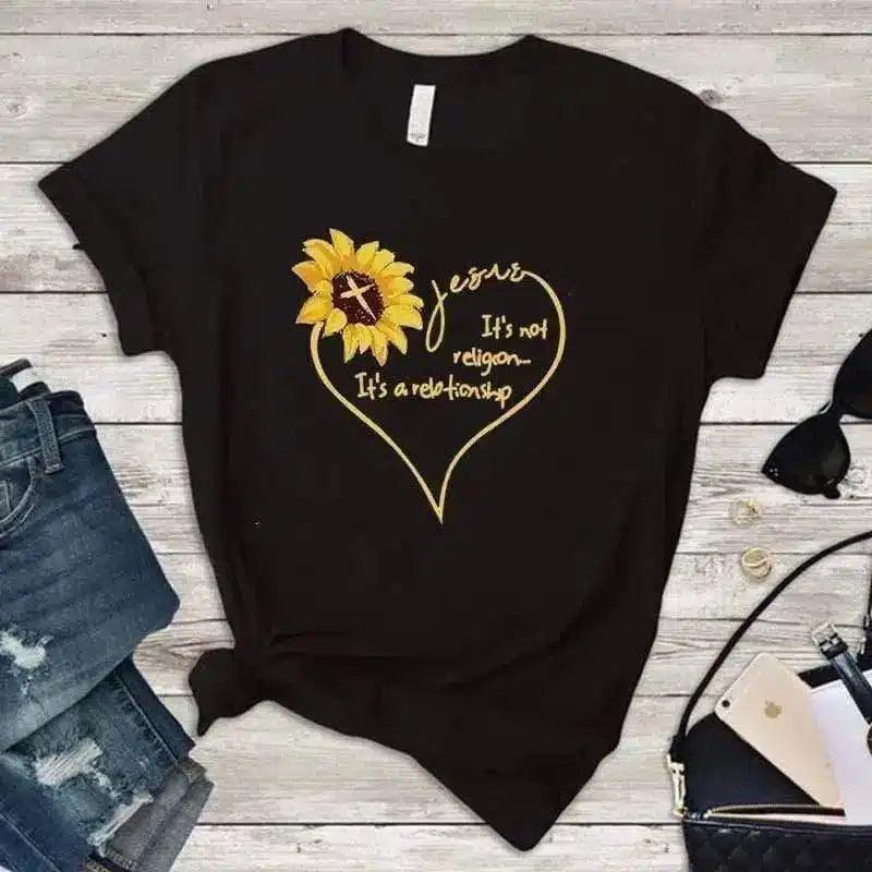 LOVEMI - Lovemi - Sunflower "Its Not Religion Its A Relationship" T