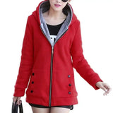 LOVEMI - Lovemi - Thick Warm Cardigan Sweater Hooded Jacket