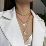 Vintage Punk Multi Layered Women's Pearl Necklaces Fashion-1