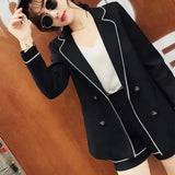 LOVEMI - Lovemi - White edge was thin suit two-piece suit