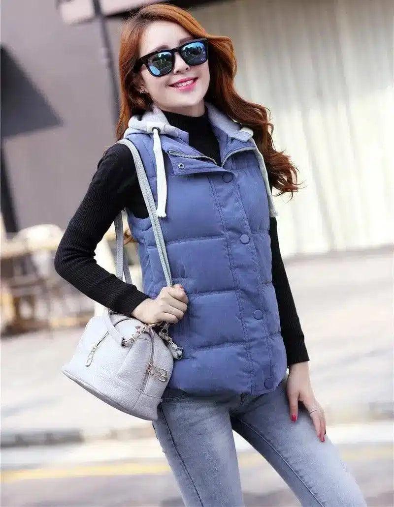 Winter Korean Down Coat-Blue-1