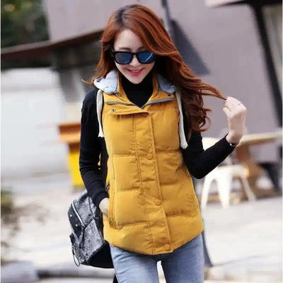 Winter Korean Down Coat-Yellow-2