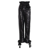 LOVEMI - Lovemi - Women's high waist bandage pants with sequins