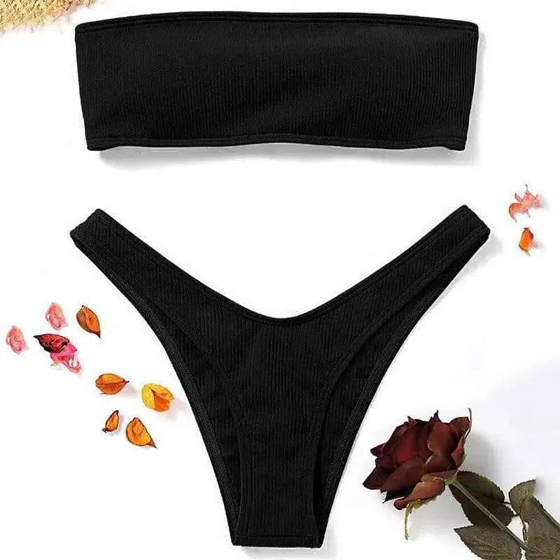 Manufacturers Spot European And American Bikini Swimsuits-Black-4