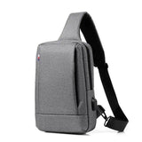 Men Chest Bag Shoulder Bags Crossbody Sling Backpack-Dark grey-4