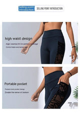 Mesh Stitching Yoga Clothes Hip-lift And Belly Shaping-8