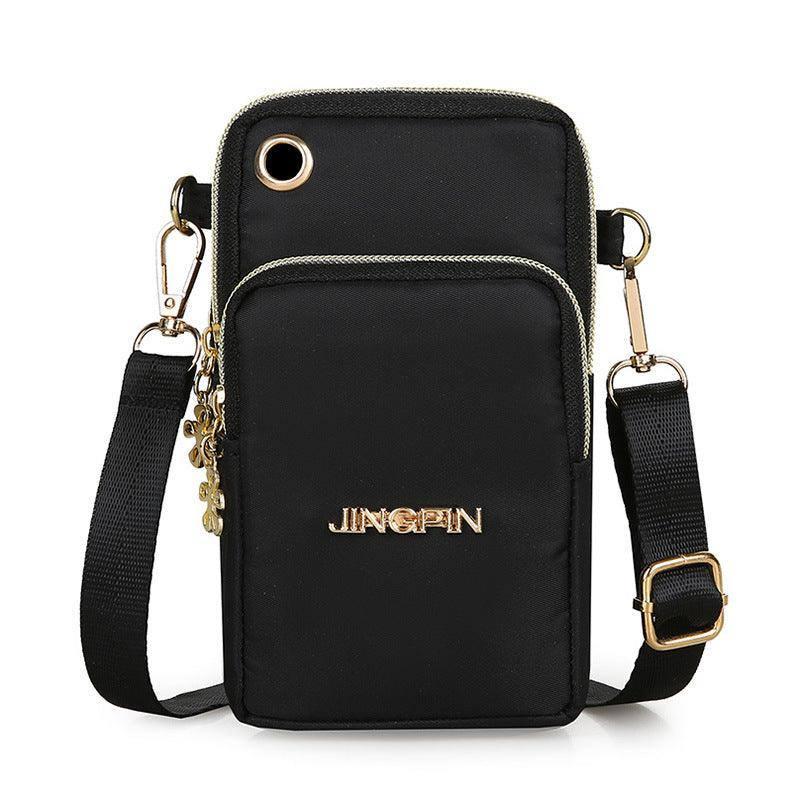 Mobile Phone Bag Women Shoulder Bag 3-layer Zipper Design Small Crossbody Shouder Bags Wallet Coin Purse-12