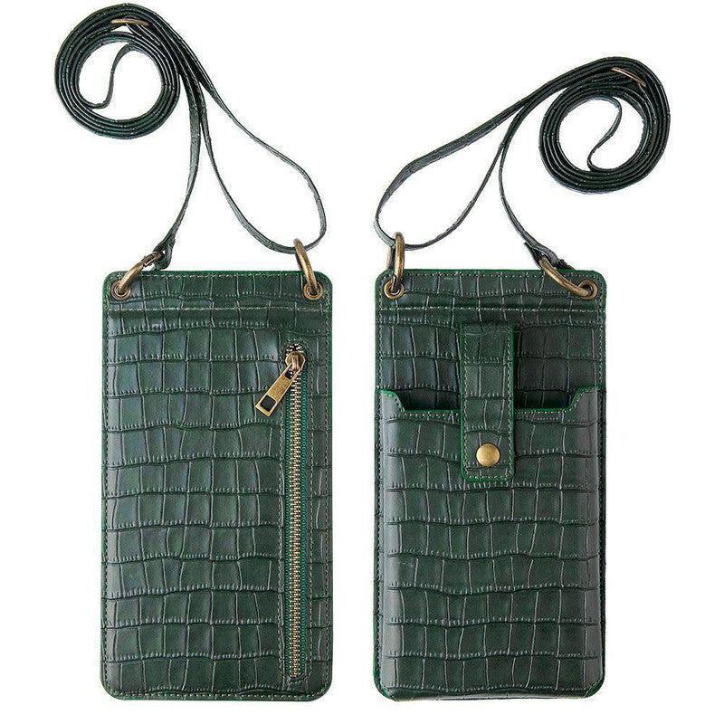 Multi-function Crossbody Bags For Mobile Phone Crocodile-pattern Wallet Card Holder-10