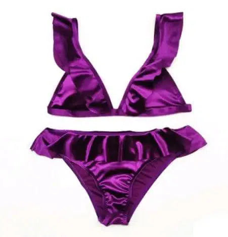 new bikini sexy swimsuit Europe and America triangle nylon-Lightpurple-2