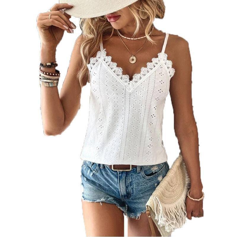 New Women's Clothing V-neck Lace Lace Sling Vest-5