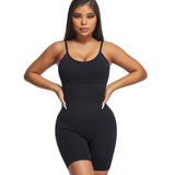 One-piece Corset Women's Hip Lifting Beauty Back Fitness-Black-3