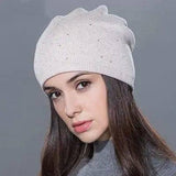 Outdoor ski hat thick warm hat-Beige-2