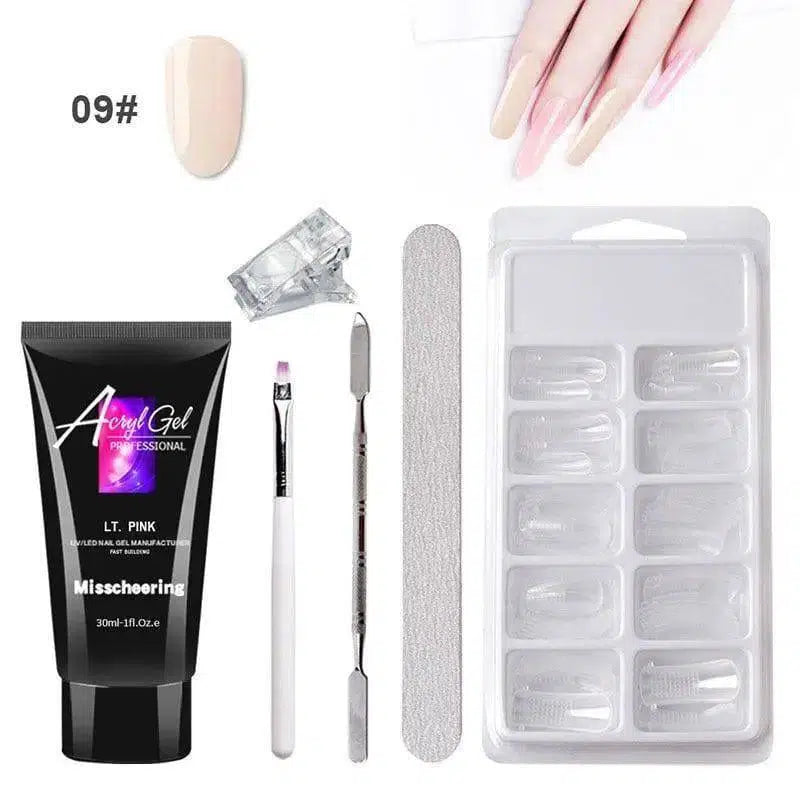 Painless Extension Gel Nail Art Without Paper Holder Quick-9Color-6